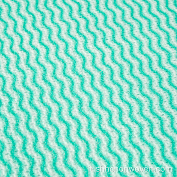 Materiale ambientale onda verde tessuto stampato non tessuto